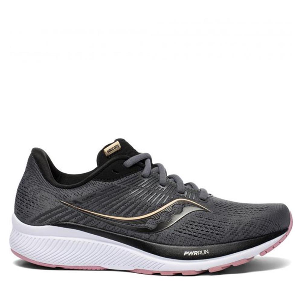 SAUCONY WOMENS POWER RUN LACE TRAINER - CHARCOAL ROSE | Paul Byron ...